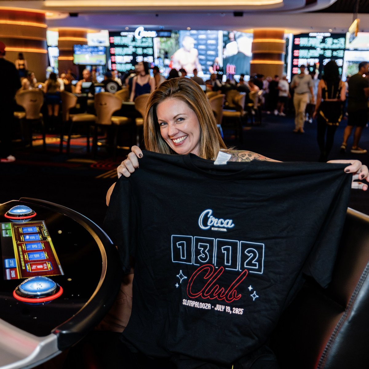 CircaLasVegas's tweet image. Still reliving #Slotapalooza…🎰👀
You all showed up and showed out for the world’s LARGEST slot party! Who else joined our 1,312 club as one of our history-making participants? 👕
Did you attend last Saturday’s festivities? Share your highlights!
#CircaLasVegas