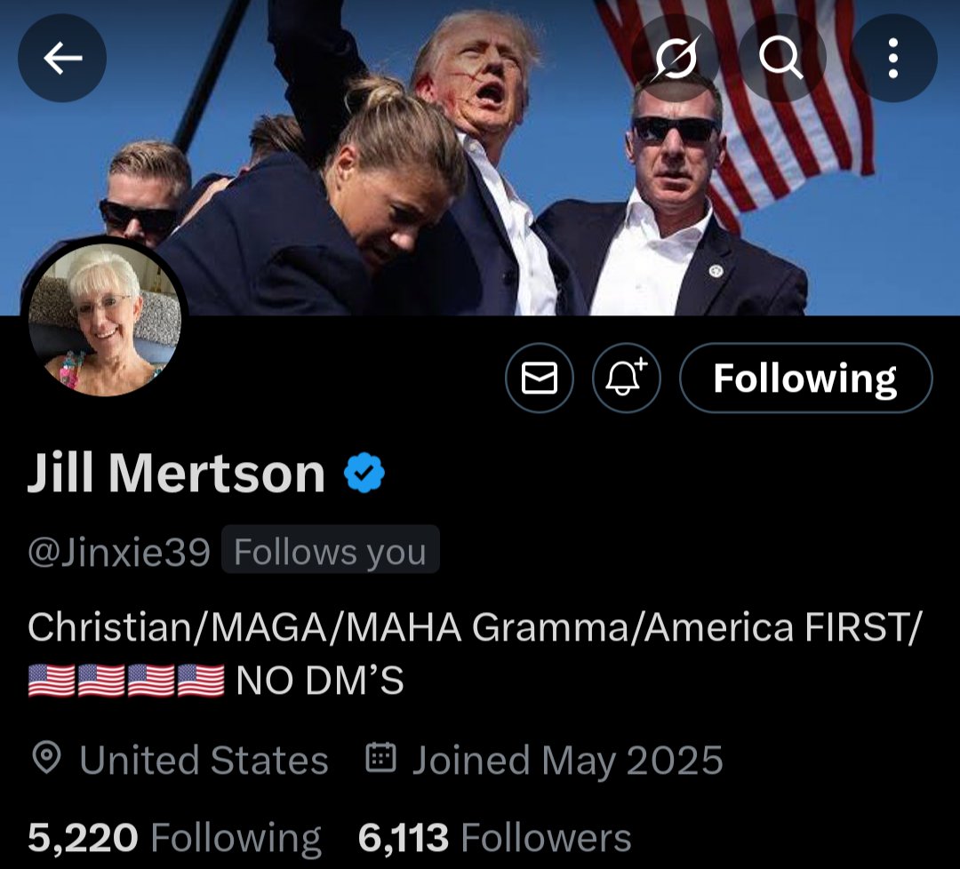 cjrseabee3 (@codyrussel70504) on Twitter photo Hello friends!
Meet my friend <a href="/Jinxie39/">Jill Mertson</a>
She's a great patriot that helps her friends and it's someone I thoroughly enjoy talking to!
Let's make her smile today!
One team, One fight! Hello friends!
Meet my friend <a href="/Jinxie39/">Jill Mertson</a>
She's a great patriot that helps her friends and it's someone I thoroughly enjoy talking to!
Let's make her smile today!
One team, One fight!