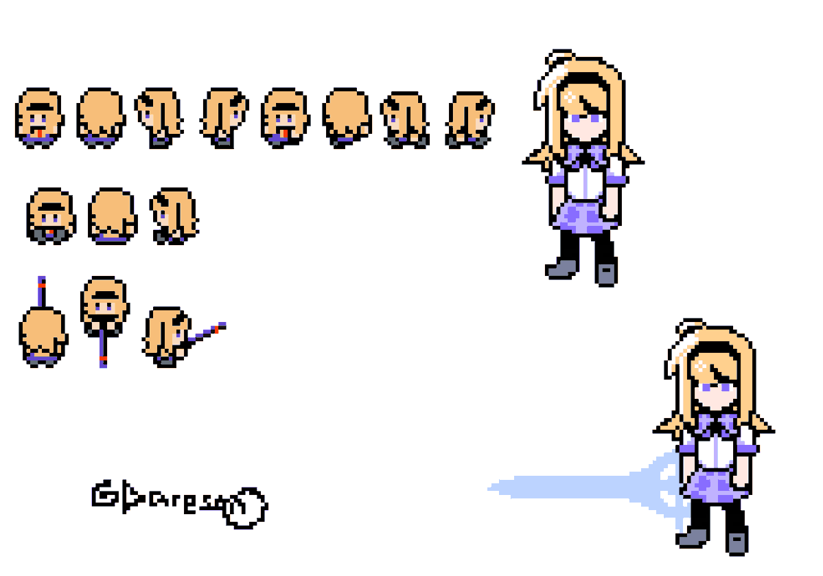 DareSono's tweet image. Some Nanami sprite art
