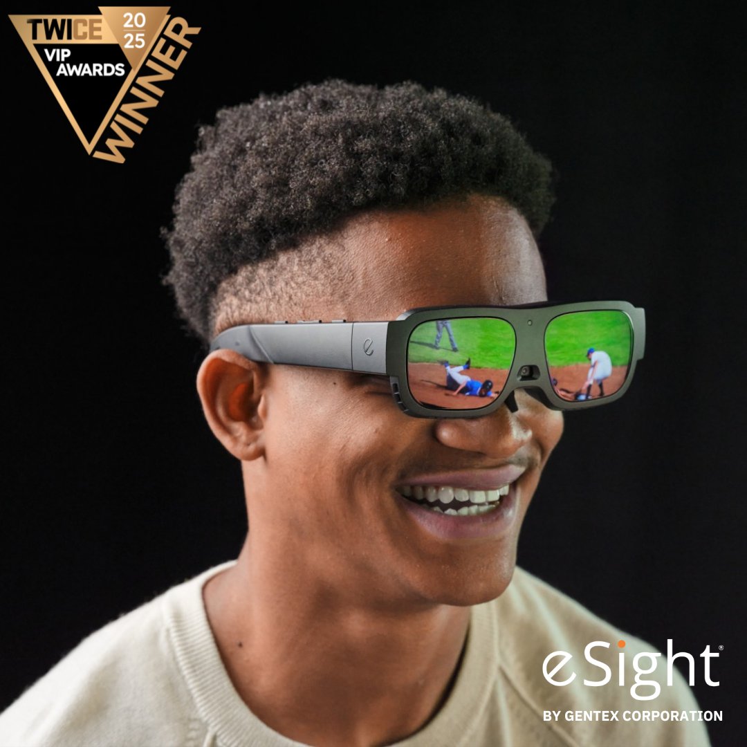 It’s time to celebrate! We’re proud to announce that eSight Go is winner in the 2025 TWICE VIP Awards. #eSightGo received awards in two categories: “Aging-in-Place Technology” and “Innovative Tech Top 5”. Read more: twice.com/vip-awards/ann…

#TWICE2025 #AssistiveTechnology