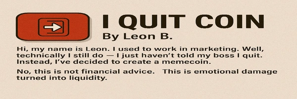 Andrew0xSOL's tweet image. 💎 DEX paid for $sharktank on PumpSwap 💎
Name: I QUIT COIN
MCap: $202.5k
Paid: 3 min, 31 s ago
Created: 14 min, 56 s ago

🔗 CA: BgG5SnA1NmUZXUTqSCFozsj9rBZwU5hAxarj1FVzpump

#QUIT #DexPaid #PumpSwap #Solana