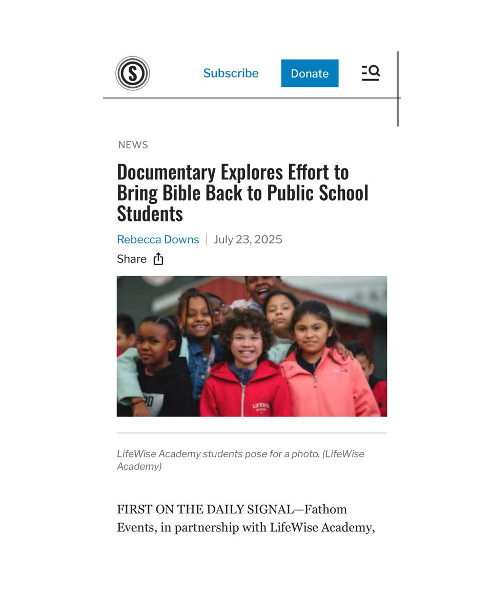 Rebecca Downs🇺🇸🟦🇮🇱 (@rebeccarosegold) on Twitter photo Check out my latest, an EXCLUSIVE for <a href="/DailySignal/">The Daily Signal</a> about “Off School Property,” a documentary coming out 3 months from now thanks to <a href="/LifeWiseAcademy/">LifeWise Academy</a> and <a href="/FathomEnt/">Fathom Entertainment</a>. Tickets go on sale soon!
LifeWise received an award from <a href="/Heritage/">Heritage Foundation</a> this year as well! Check out my latest, an EXCLUSIVE for <a href="/DailySignal/">The Daily Signal</a> about “Off School Property,” a documentary coming out 3 months from now thanks to <a href="/LifeWiseAcademy/">LifeWise Academy</a> and <a href="/FathomEnt/">Fathom Entertainment</a>. Tickets go on sale soon!
LifeWise received an award from <a href="/Heritage/">Heritage Foundation</a> this year as well!