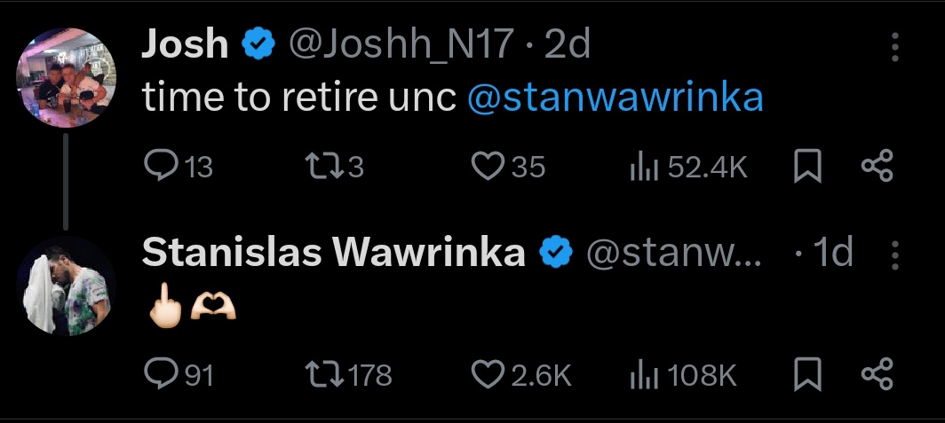 Stan Wawrinka, ojalá no te retires nunca.
