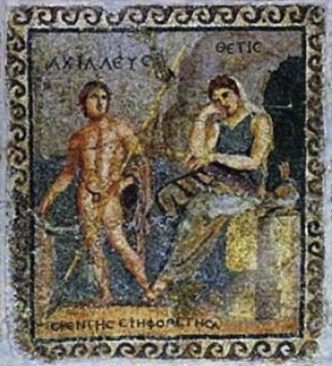 AlbanX's tweet image. ΘΕΤΕΣ (Detis), the sea goddess, mother of Achilles. The Albanian word Det (definite form: Deti) means "sea." Sensible right?