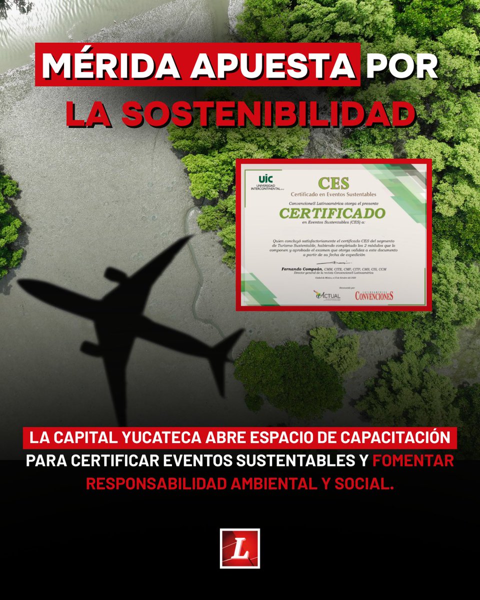 #Yucatán | 🌎🤝 | Con el respaldo del Ayuntamiento de Mérida y la guía del pionero Fernando Compeán, la ciudad impulsa la certificación de eventos sustentables para reducir el impacto ambiental del turismo y empoderar a las comunidades locales.

El curso, avalado por el Meetings