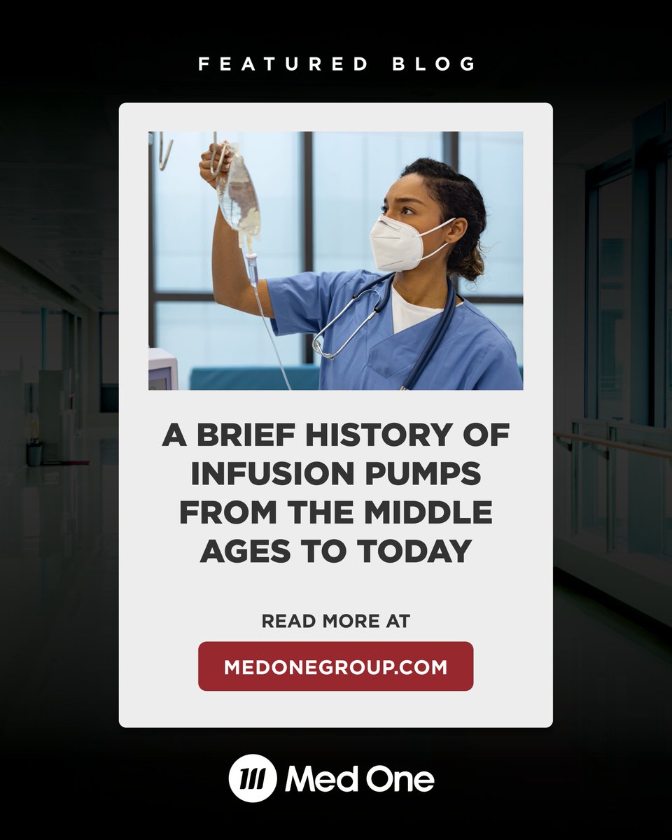 medonegroup's tweet image. 𝙈𝙀𝘿 𝙊𝙉𝙀 𝙁𝙀𝘼𝙏𝙐𝙍𝙀𝘿 𝘽𝙇𝙊𝙂 📖

Infusion pumps have come a long way - dive into our blog to read about the evolution of this life-saving device! 

Check it out here at bit.ly/infusionhistory #MedOne #InfusionPumps #MedOneBlog