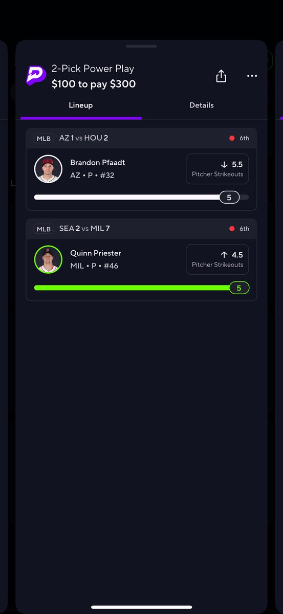 Justincase301's tweet photo. @Pickvantage Let’s gooooo! I used your Brandon play with my fav play! You the goat my boi! https://t.co/ZyBKK9bV03