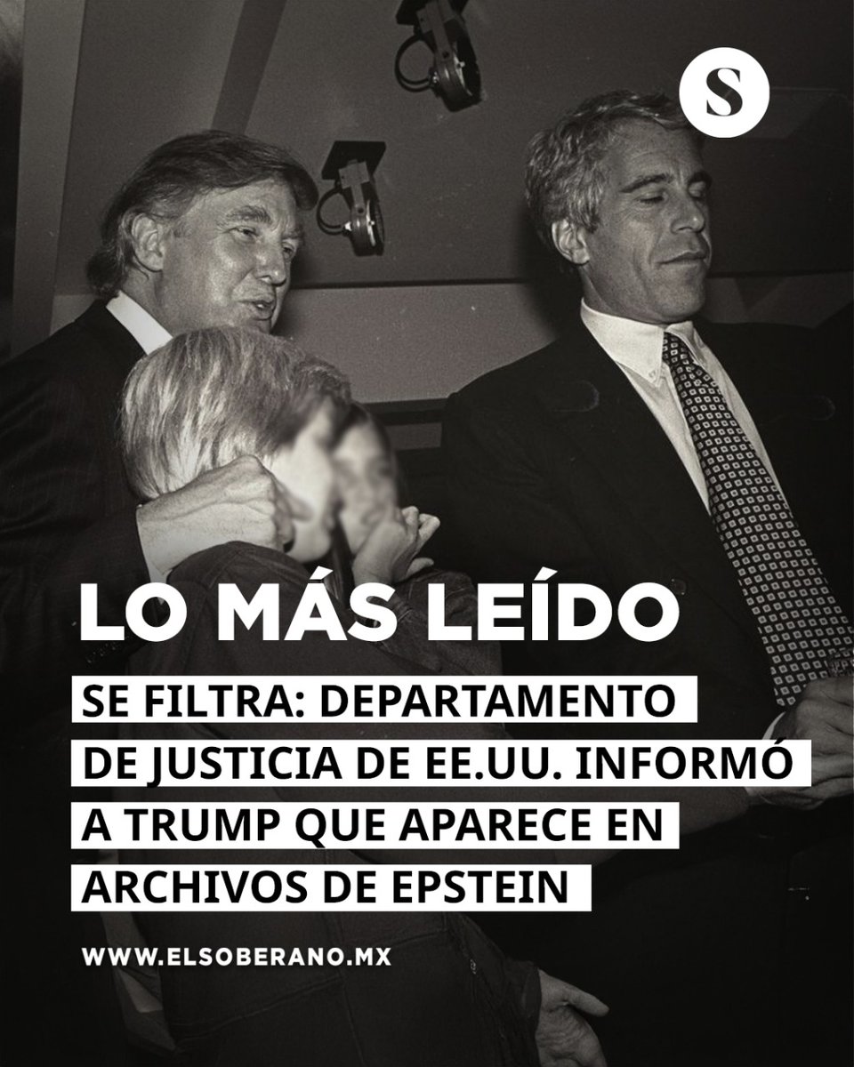 #LoMásLeído 🫵 TRUMP APARECE EN LOS ARCHIVOS DE EPSTEIN

Se filtró información que apunta a que el Departamento de Justicia de #EEUU habría notificado a #Trump sobre su aparición en los archivos de #Epstein.

¿Será por eso que evita el tema a toda costa?