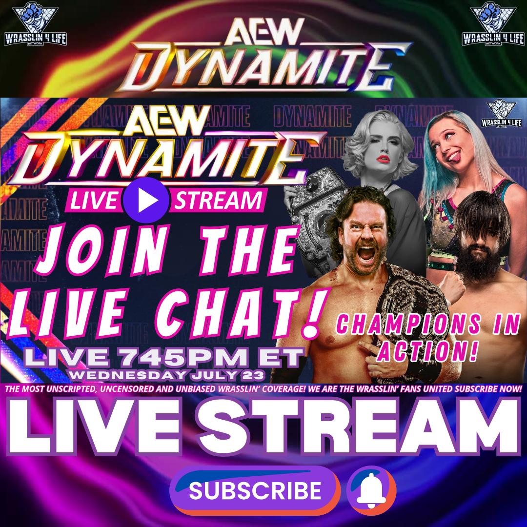 Big Nick (@cm_unc) on Twitter photo It's Wednesday and you know what that means!
Join <a href="/Wrasslin4lifeN/">Wrasslin4lifenetwork</a> as we are live for #AEWDynamite and both world champions are in action and so much more so tune in with your favorite wrestling buddies and your alternative commentary for all the action and reaction It's Wednesday and you know what that means!
Join <a href="/Wrasslin4lifeN/">Wrasslin4lifenetwork</a> as we are live for #AEWDynamite and both world champions are in action and so much more so tune in with your favorite wrestling buddies and your alternative commentary for all the action and reaction