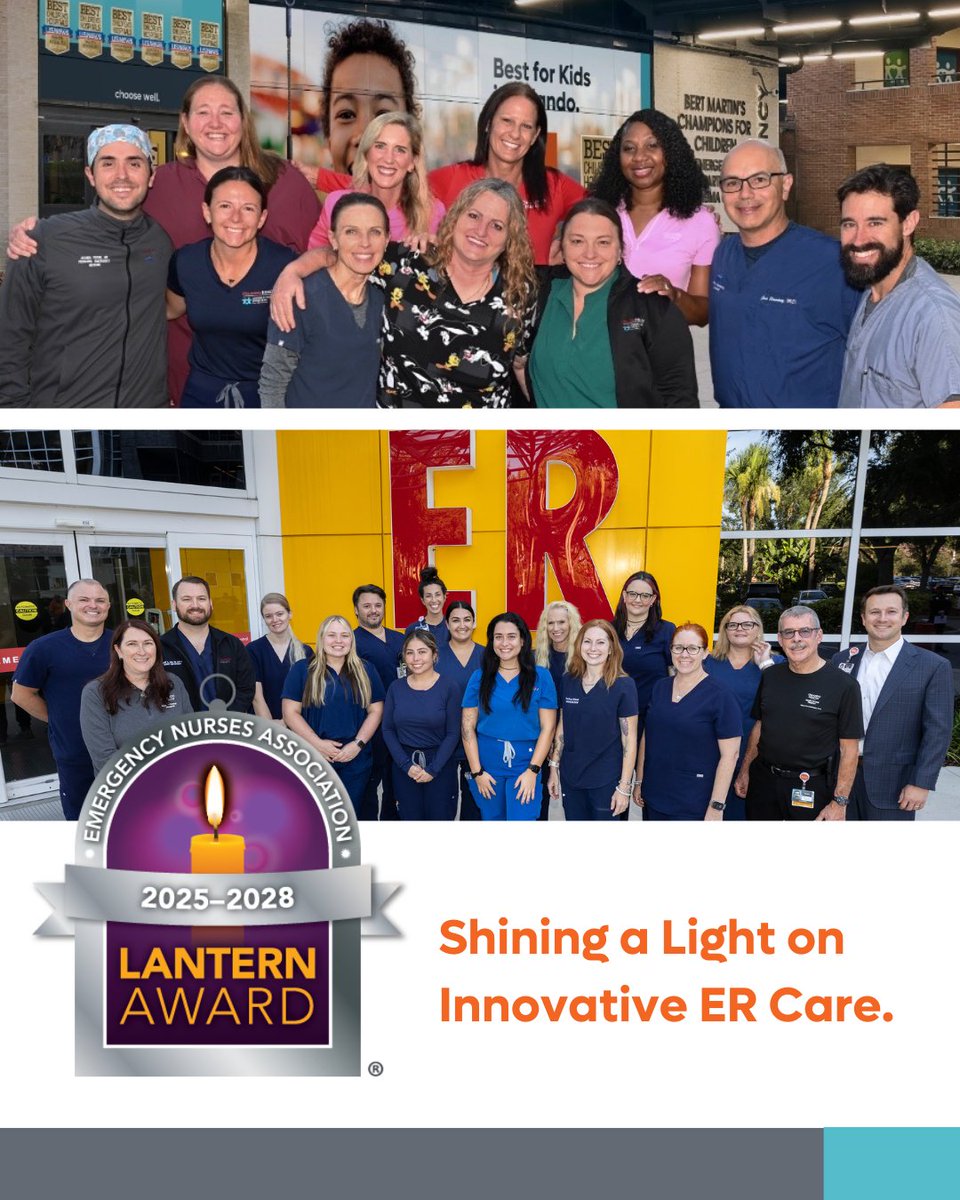 Our excellence in emergency care was recognized with 2025 Lantern Awards for Orlando Health — Health Central Hospital and <a href="/APHospital/">Arnold Palmer Hospital for Children</a> from the Emergency Nurses Association (@enaorg). 🏥✨

Thank you to our incredible teams for their dedicated and compassionate care! 🧡