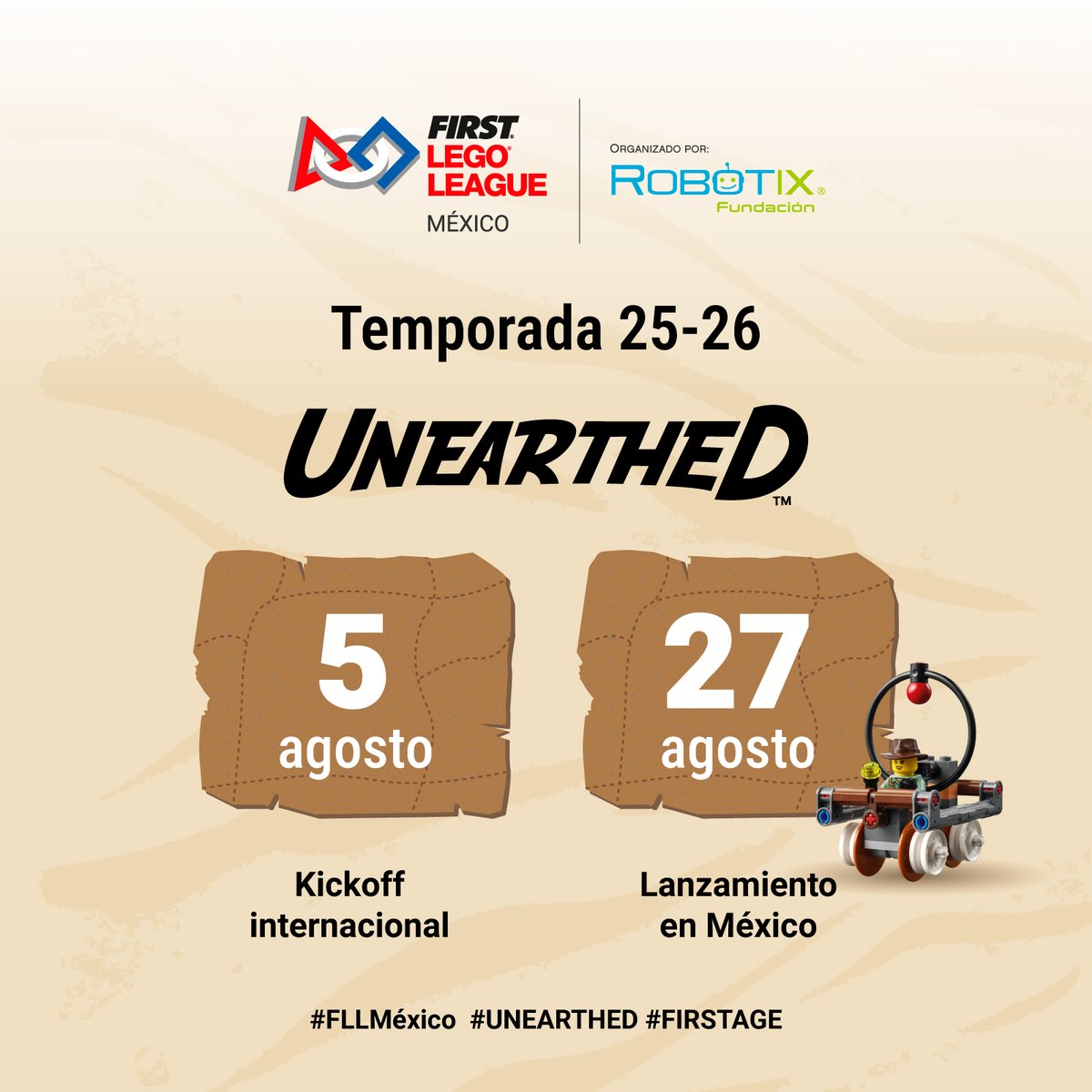 ¡La Temporada 25-26 está por comenzar!

UNEARTHED trae una aventura llena de ciencia, tecnología y creatividad para transformar la forma de aprender. 💡

📅 No te pierdas estas próximas fechas:
🌍 5 de agosto – Kickoff internacional
🇲🇽 27 de agosto – Lanzamiento en México