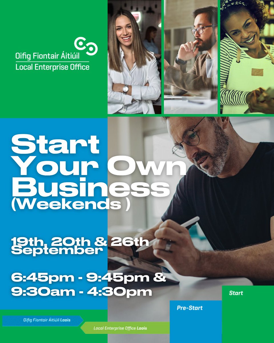 Got a business idea? Let’s make it real at our next in-person 'Start Your Own Business' course:
Receive practical advice, guidance, and confidence to turn ideas into action.

📍@Portlaoiseenterprise
📅 19th, 20th &amp; 26th Sept

Book now at
localenterprise.ie/Laois/Training…