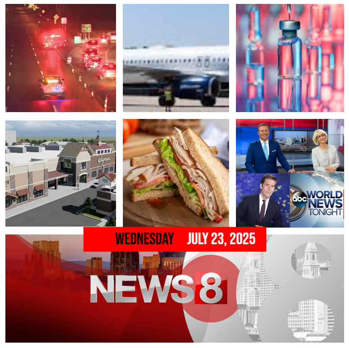TONIGHT at 6 on WTNH new info on traffic safety every driver should see.  Also we are learning more about the couple arrested, accused of sex acts on a plane.  A big fight over vaccines, a well know store chain comes to Connecticut and are you part of the "sandwich generation?"