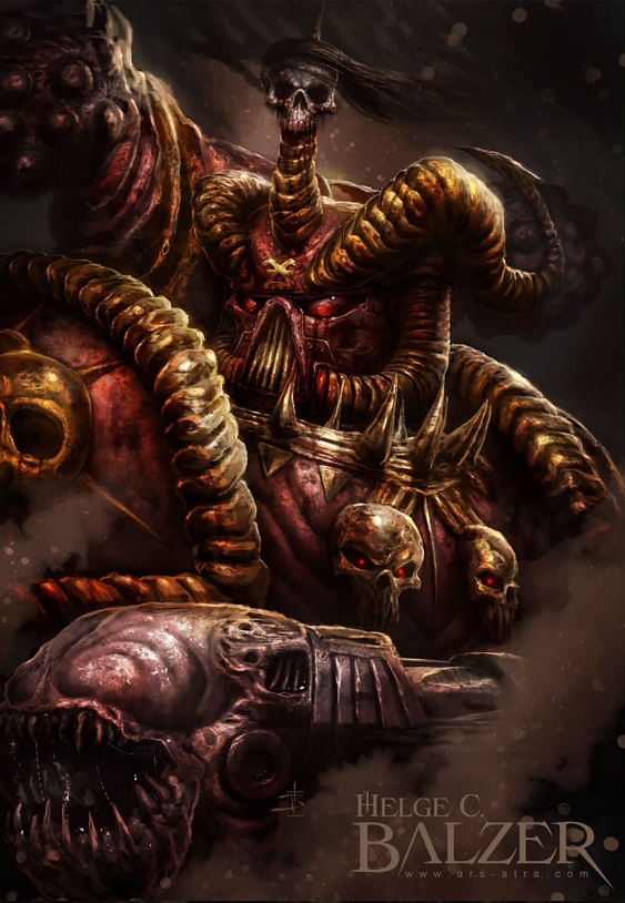 Chaos Space Marine Intricate Artwork by Helge C. Balzer