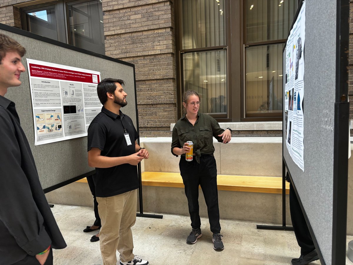 WashUMedMIR's tweet image. Each year, students join the Summer Program of Imaging in Neuroscience to learn the basics of advanced #neuroimaging and how to apply them to their scientific research. They now present their work at the annual poster session to cap off their time in the program. #MIRresearch