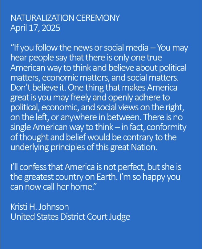 Spring ceremony for new citizens