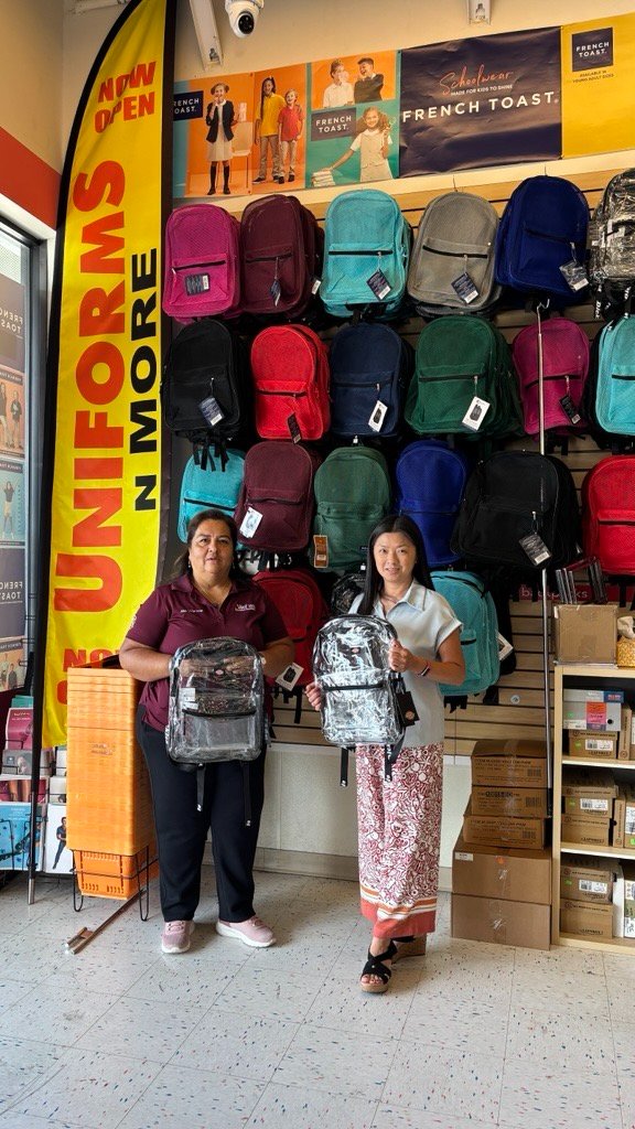 Huge thanks to Uniforms N More for donating 40 clear backpacks to our Uniform Pantry! Your generosity is helping Alief ISD students start the school year prepared and confident. <a href="/AliefISD/">Alief ISD</a>