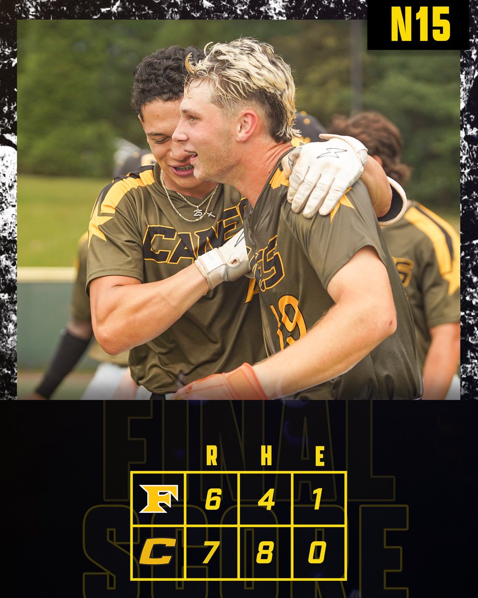 TheCanesBB's tweet image. An Ethan Stewart walk-off to send us to Semis!
#TheCanes #DifferentBrandofBaseball