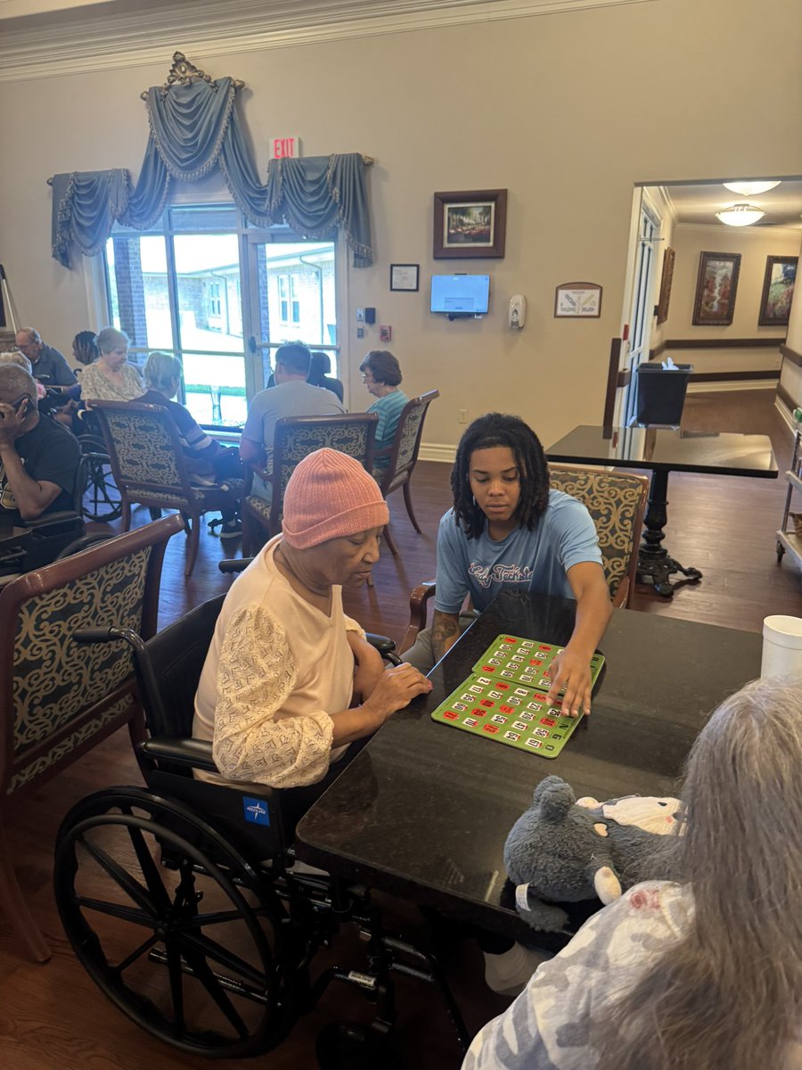 LATechWBB's tweet image. Had a great time playing bingo with the residents of the Alpine Nursing and Rehabilitation Center
#BarkLouder #LoveandServe 🩵❤️
