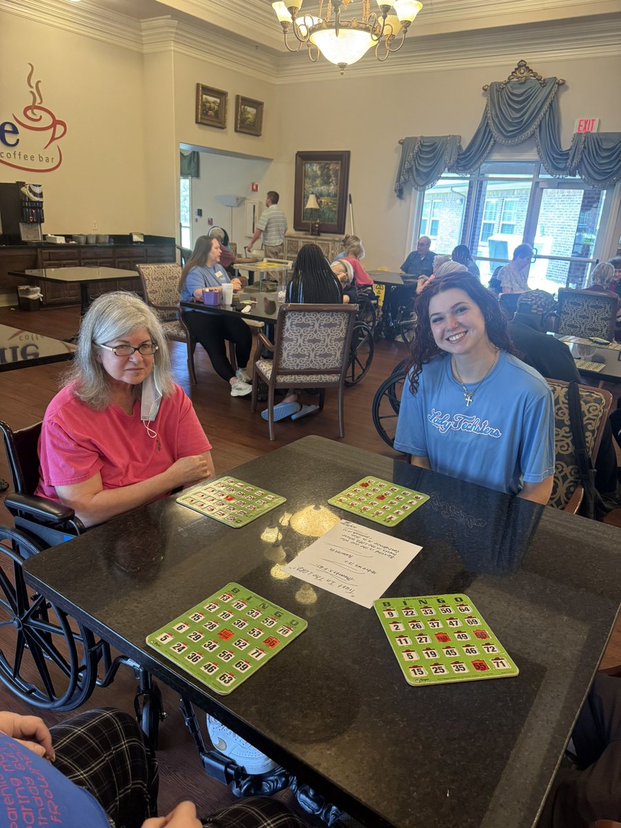 LATechWBB's tweet image. Had a great time playing bingo with the residents of the Alpine Nursing and Rehabilitation Center
#BarkLouder #LoveandServe 🩵❤️