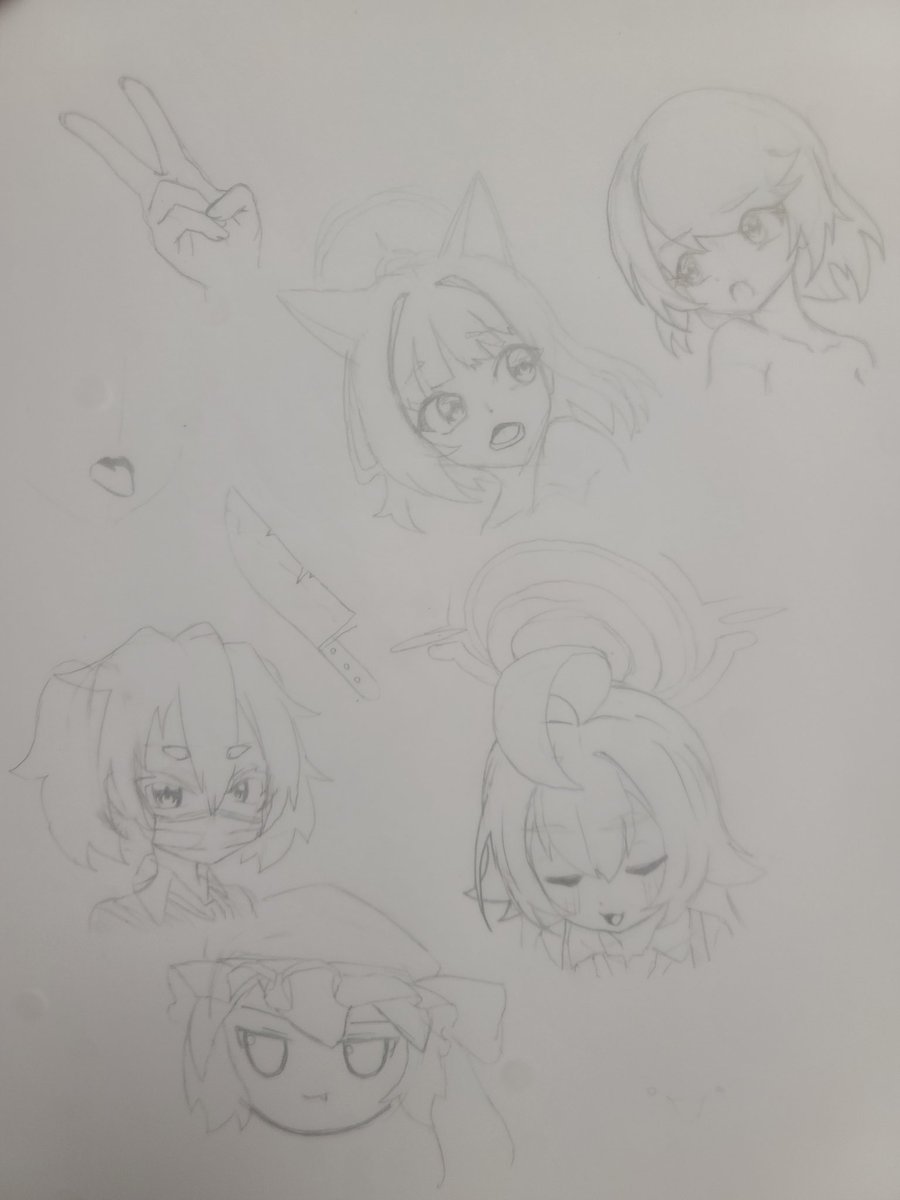 Rowen_Strafe's tweet image. I was reluctant to post this but here's a page of random doodles.