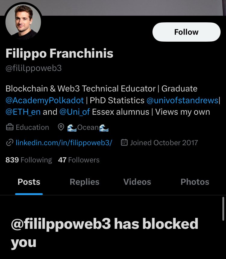 filippoweb3's tweet image. Polkadot and crypto community there are impersonators around, do not engage with them, help me report them 🙏