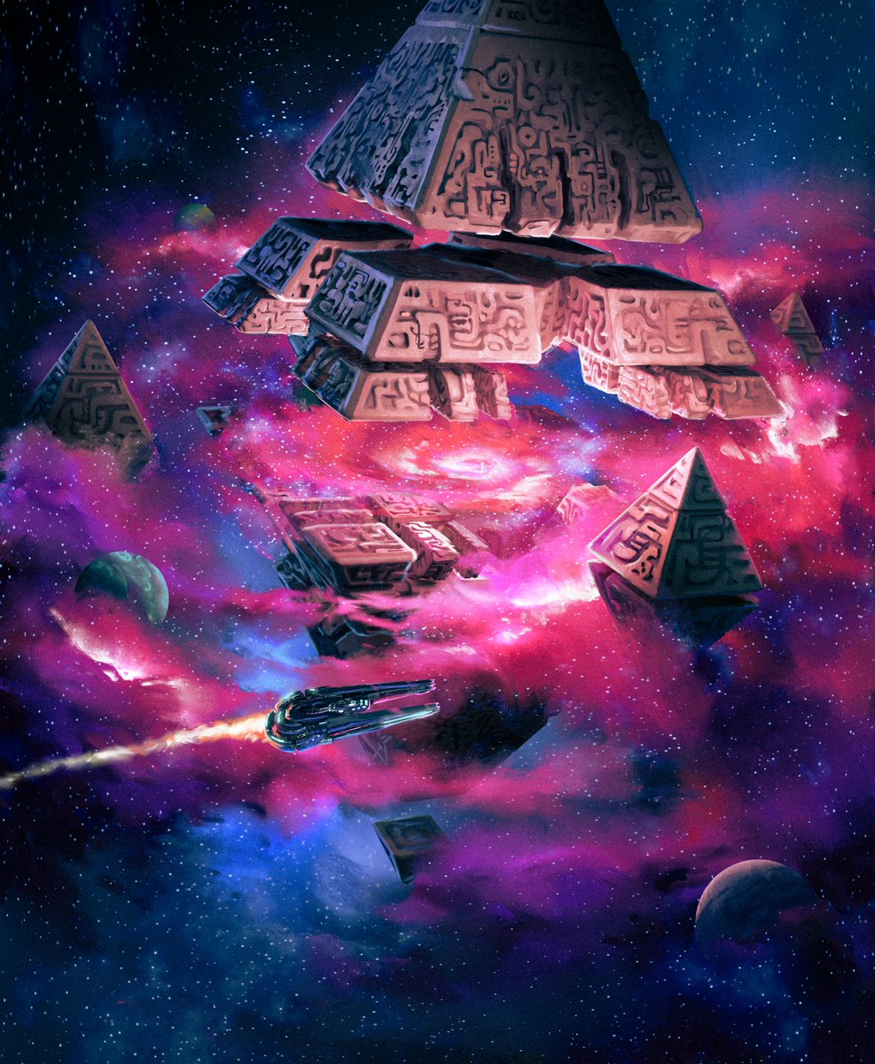 CalderMoore_'s tweet image. Here's all my Edge Of Eternities art Such a fun set to work on.
Will have prints available when the set launches at my Paage . will also do a Artist proofs release for them as well!