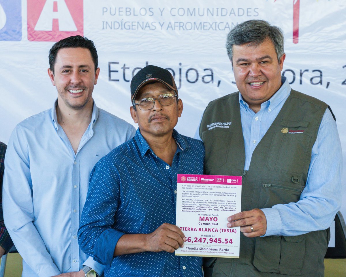 Justicia social y reconocimiento a nuestros pueblos originarios.

Asistí en representación de nuestro gobernador <a href="/AlfonsoDurazo/">Alfonso Durazo</a> al inicio de la entrega de tarjetas bancarias del FAISPIAM, un mecanismo directo y sin intermediarios que permitirá a las autoridades comunitarias