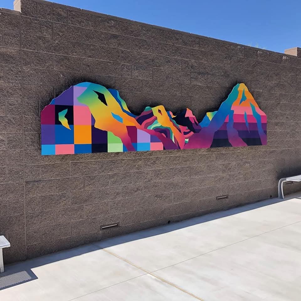 Nevada State Arts (@nevadastatearts) on Twitter photo Mt. Scorpion in Tissue Paper is an homage to Mt. Scorpion in Technicolor by <a href="/ericvozzola/">Eric Vozzola</a>. It's located behind the Glenn and Ande Christenson School of Education Building at @nevadastateu. If you post a pic, be sure to tag us and the artist!
ericvozzola.com Mt. Scorpion in Tissue Paper is an homage to Mt. Scorpion in Technicolor by <a href="/ericvozzola/">Eric Vozzola</a>. It's located behind the Glenn and Ande Christenson School of Education Building at @nevadastateu. If you post a pic, be sure to tag us and the artist!
ericvozzola.com