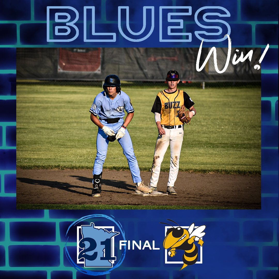 BLUES WIN! BLUES WIN! 

The #Bluesboys open up the sub-state tournament with a win over Perham. Drake Kunza goes a complete game shutout. 

Next game will be tomorrow at 11 AM.