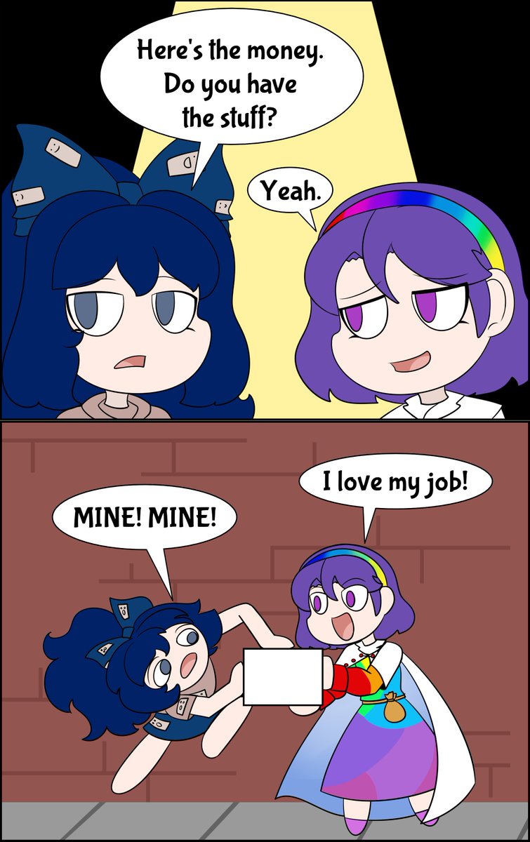 plst41's tweet image. Here's an editable version!
What is Shion so hyped about?
#touhou #comic