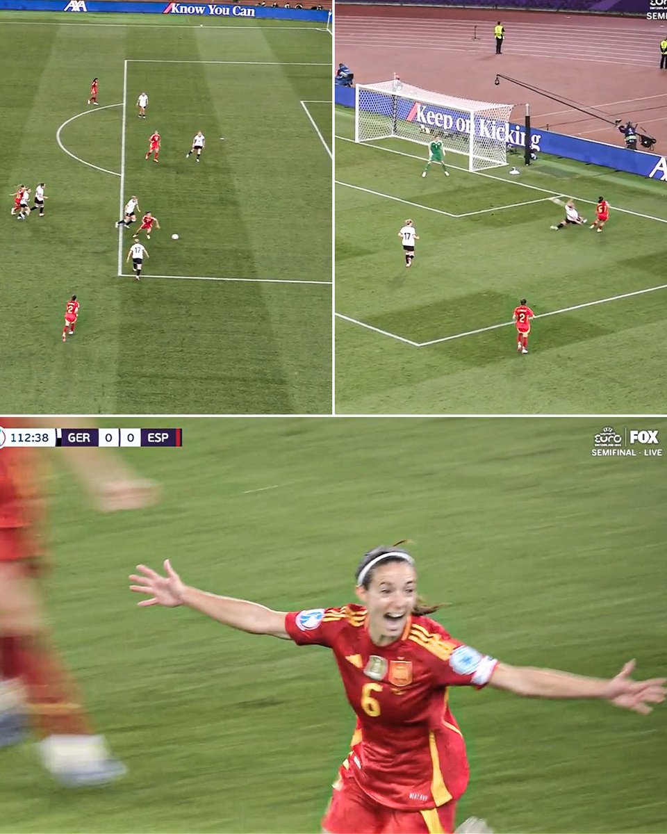 ESPNFC's tweet image. AITANA BONMATI WITH ONE OF THE BEST GOALS YOU MIGHT EVER SEE WITH A MAJOR TOURNAMENT ON THE LINE!!
SHE'S HER ⭐️