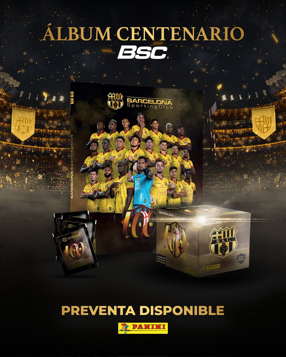 BARCELONA S.C. (@barcelonasc) on Twitter photo ¡Ya está disponible la Preventa del Álbum Centenario!
Ingresa en: albumesycromos.com.ec/categoria-prod…
¡Reserva YA! 📙
<a href="/panini_ecuador/">PANINI Ecuador</a> ¡Ya está disponible la Preventa del Álbum Centenario!
Ingresa en: albumesycromos.com.ec/categoria-prod…
¡Reserva YA! 📙
<a href="/panini_ecuador/">PANINI Ecuador</a>