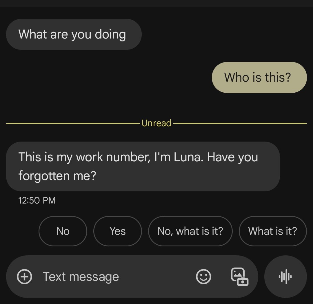 FaithLikeAbish2's tweet image. I keep getting these scam texts. What should I say?
Kinda tempted to pretend to be a very angry wife who thinks her husband is cheating on her. "WHY YOU TEXTING MY MAN?!?"
