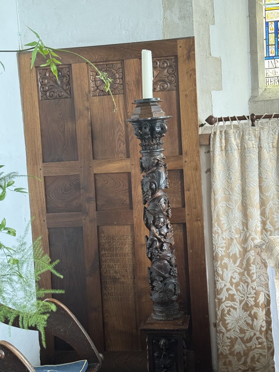 johnmilbank3's tweet image. Portuguese candlestick, rescued from revolution. Soberton, Hampshire.