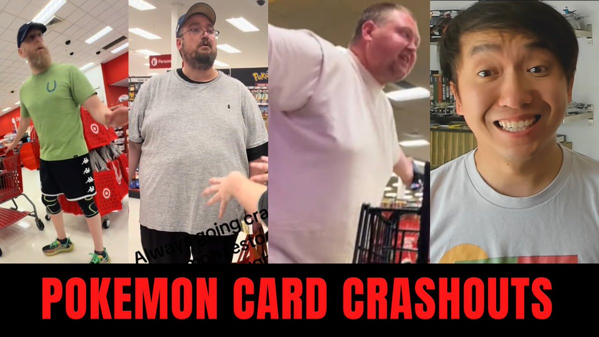 Kennyboulder's tweet image. A compilation of Pokemon Card Crashouts of random dudes. The Asian guy on the right especially is a HUGE Pokemon Scalper. Don't trust him for sure lmao
Video:
youtu.be/hBApcClgL6A
@ScalpersDaWild @pok_re92689 @_pikanomics @PokeCorsair329 @MarcApruzzese @PkmnBay