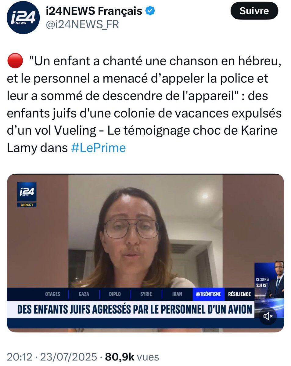 AlexandreRifai's tweet image. Caron affiche son antisémitisme
Des enfants juifs expulsés en Espagne
Des touristes israéliens pourchassés en Grèce
J’accuse la gauche d’attiser la haine des Juifs,
j’accuse Macron et Barrot d’alimenter la haine d’Israël,
à force de répéter H24 la rhétorique des antisémites.