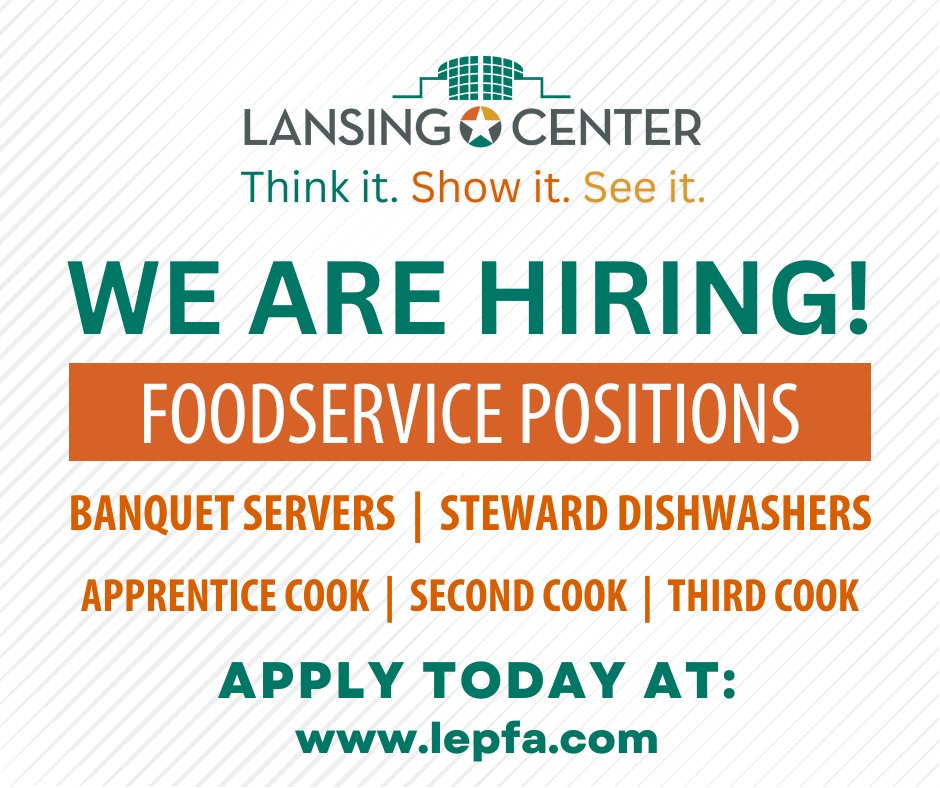 WE'RE HIRING! 🚨

It’s that time of year again — our exhibition halls and banquet rooms are buzzing with conferences, conventions, and special events! 🎉

Looking to pick up shifts and gain hands-on experience in the event and catering industry?

lepfa.com