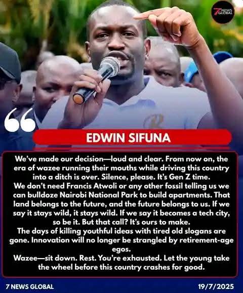 AtwoliEBs's tweet image. We must remind ODM SG that to be an elder is not to be a fossil.These elders have legacies behind them which Sifuna doesn't have.
What legacy, exactly, does Sifuna imagine he is building by attacking those who paved the way for him? Respect Raila Odinga, Oburu, Atwoli etc.