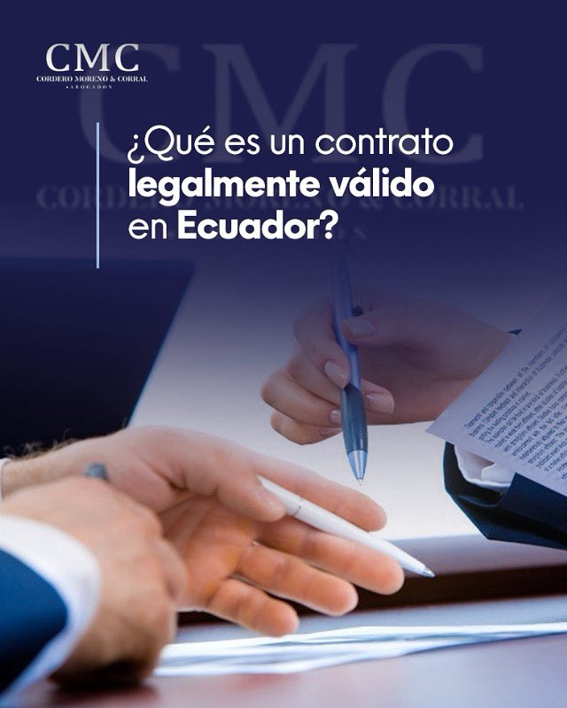 CMCABOGADOSEC's tweet image. En Ecuador, un contrato legalmente válido es un acuerdo entre dos o más personas (naturales o jurídicas) que crea, modifica o extingue obligaciones y que cumple con los requisitos establecidos en el Código Civil ecuatoriano.👈🏻☑️