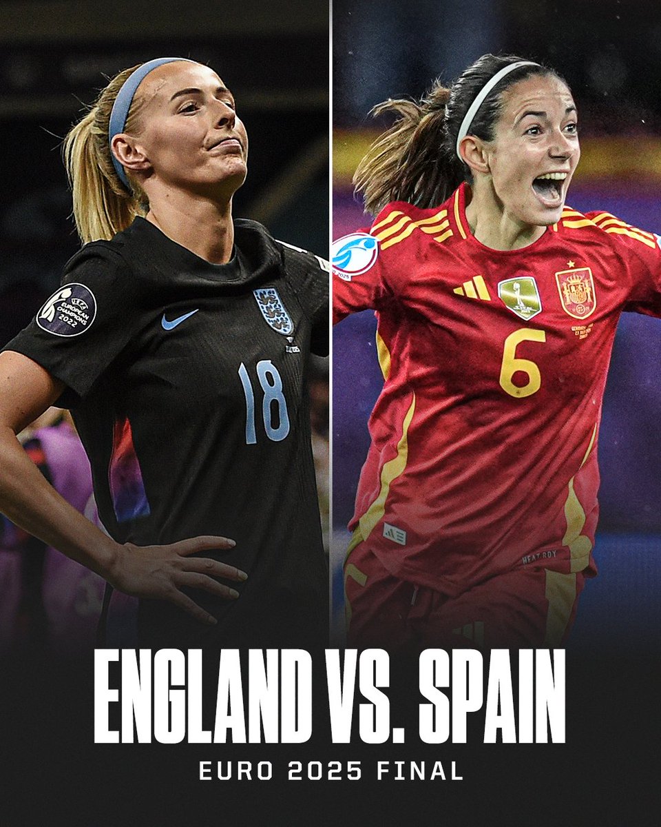ESPNFC's tweet image. The reigning Euros winners vs. the reigning World Cup winners will face off in the final of Euro 2025 🍿