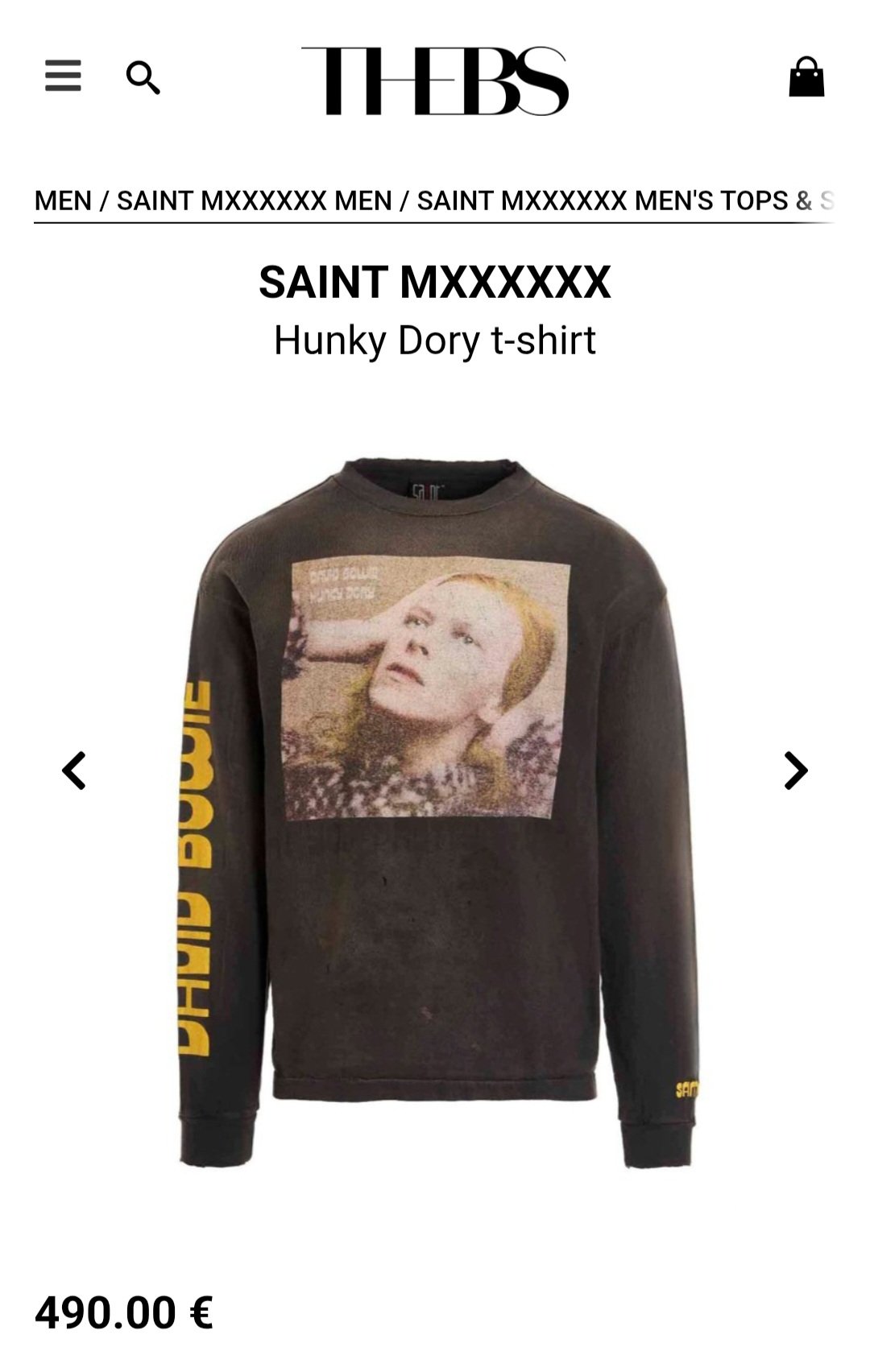 SAINT MXXXXXX セントマイケル DAVID BOWIE ロンT 【公式通販】