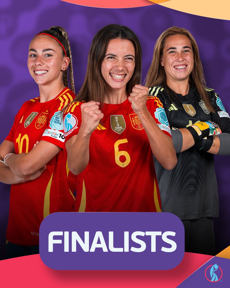 WEURO's tweet photo. 🇪🇸 Spain are in the #WEURO2025 final! 💪 https://t.co/8Yi8SAwcH1