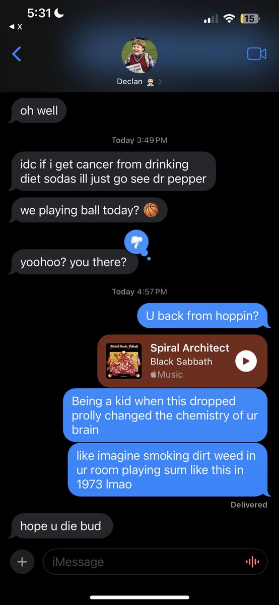 Guess bro doesn’t see my vision… #oldsoul