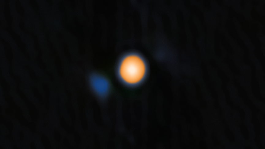 NASAAmes's tweet image. Our first image of Betelgeuse's companion star revealed ⭐
This is NASA's discovery of a close-orbiting star to Betelgeuse, the 10th brightest star in our night sky. A @nasaames scientist confirmed the century-old hypothesis by using one of the largest ground-based telescopes…