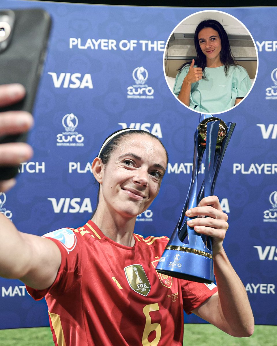 ESPNFC's tweet image. Three weeks ago, Aitana Bonmati was in a hospital bed recovering from viral meningitis. Today, she's just lifted her country to their first Euro final scoring a sensational goal in the 113th minute ❤️
We are witnesses!