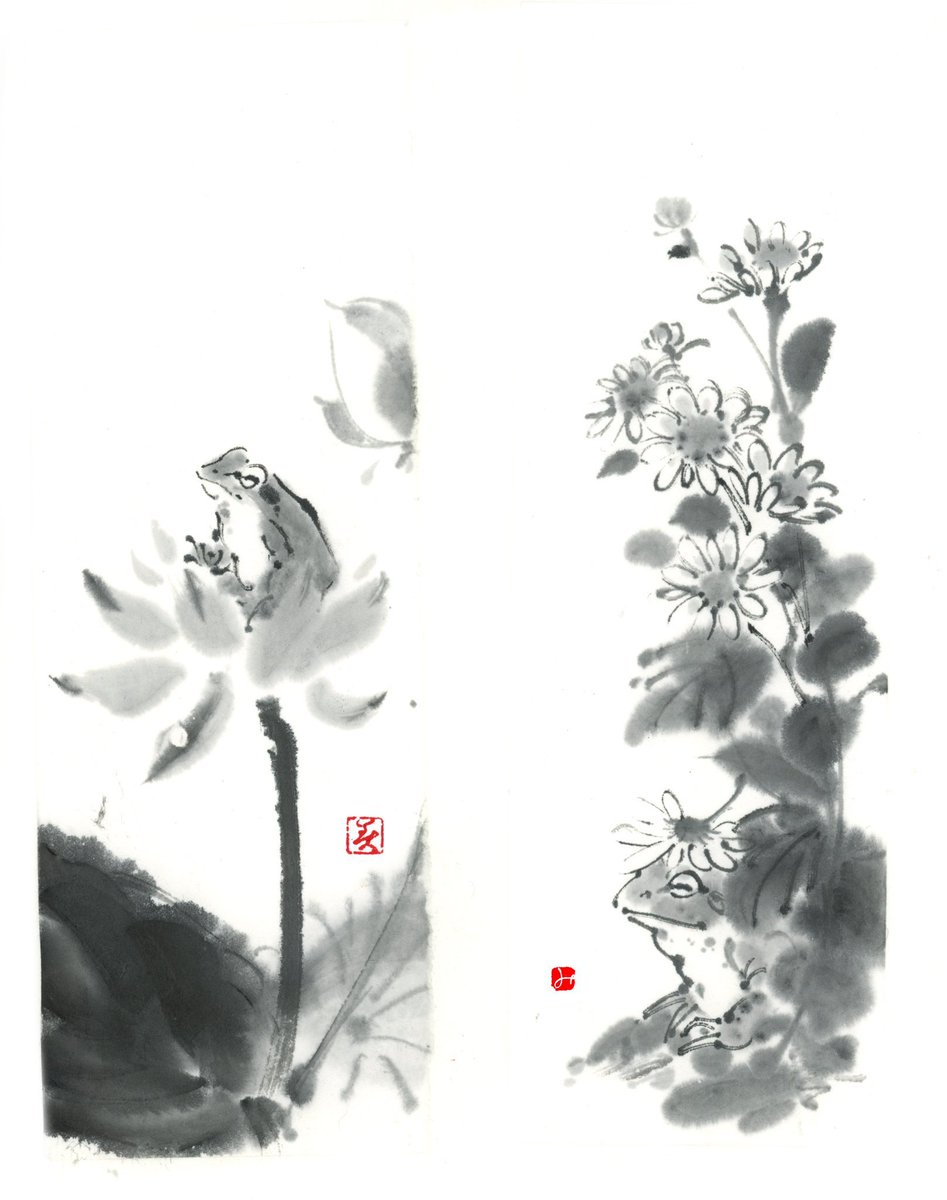 霧春の水墨画 霧春の水墨画 - 絵画