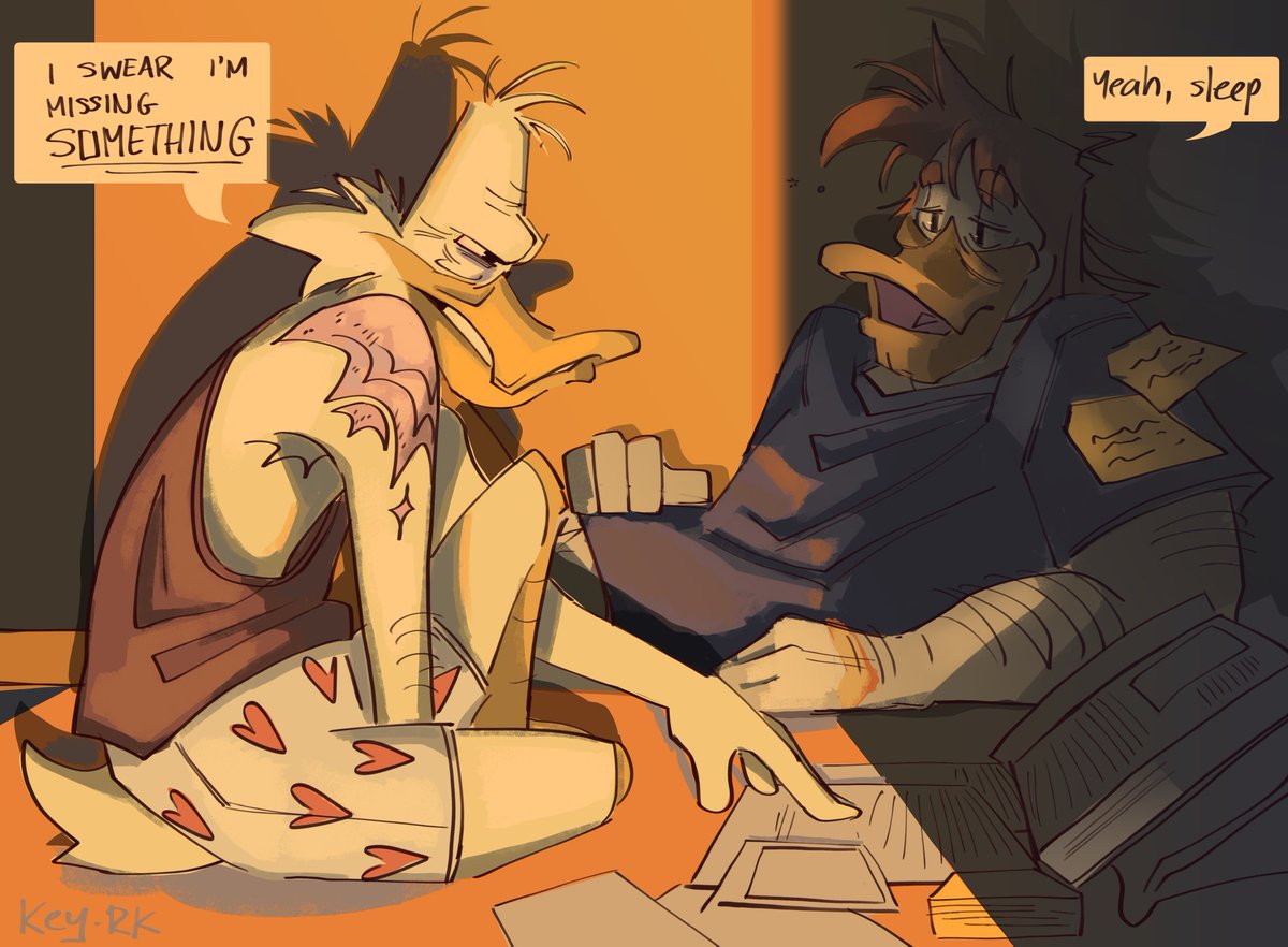 KeyRk_'s tweet image. Sleepless nights, big huge case keeping them both awake (well Launchpad&apos;s kept up by drake but that&apos;s besides the point) 

Anyways I hope they explode

#darkwingduck #drakemallard #launchpadmcquack #drakepad
