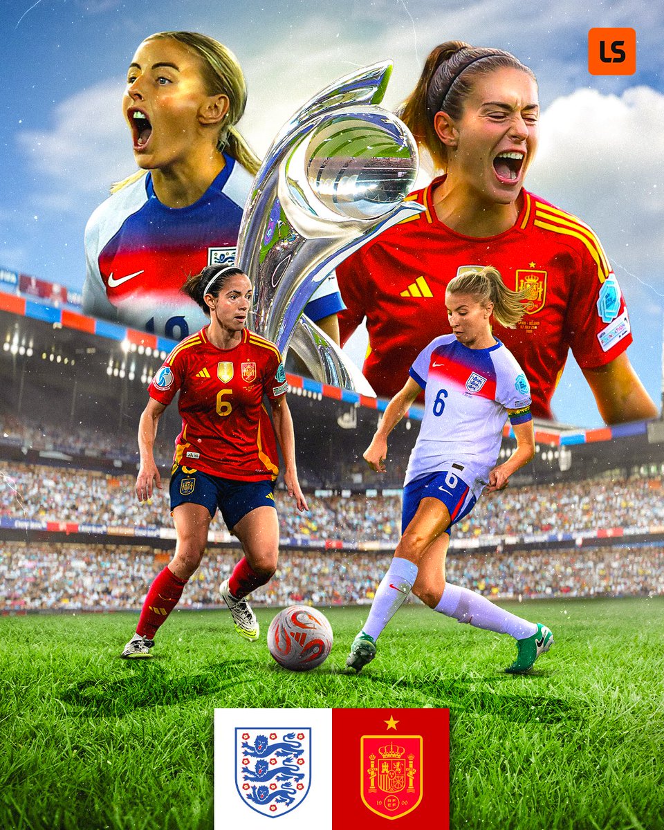 livescore's tweet image. ๐ด๓ ง๓ ข๓ ฅ๓ ฎ๓ ง๓ ฟ Reigning EUROS winners ๐
๐ช๐ธ Reigning World Cup winners ๐
The women's EURO 2025 is set ๐ด๓ ง๓ ข๓ ฅ๓ ฎ๓ ง๓ ฟ๐๐ช๐ธ