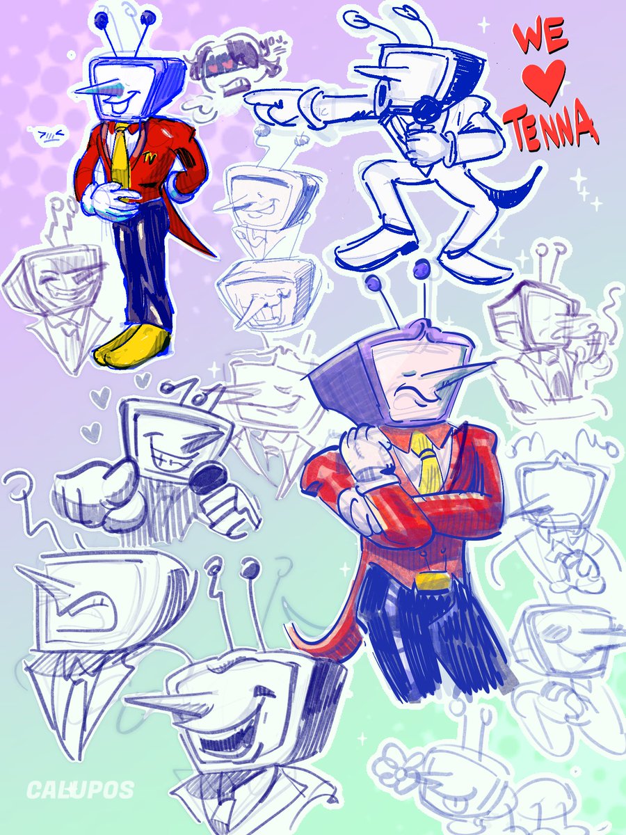 calupos's tweet image. I need to figure out how to draw one of gods most beautiful creatures #DELTARUNE #TENNA